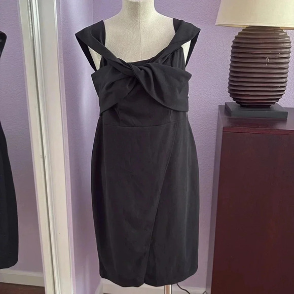 Lulus Off the Shoulder Black Dress - Picture 1 of 6